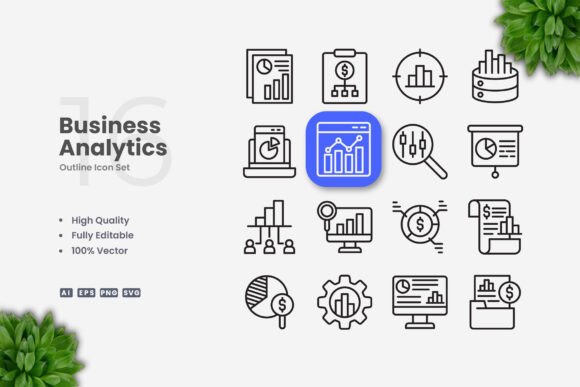 Business Analytics Icons for Modern Design Needs