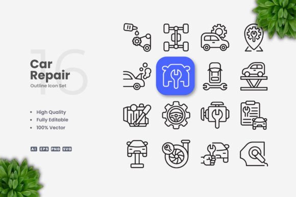 Car Repair Icons: Essential Visual Tools for Every Project