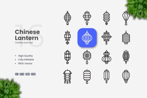Chinese Lantern Icons: A Unique Blend of Tradition and Modern Design