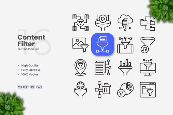 Content Filter Icons for Every Project