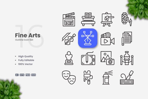 Fine Arts Icons: Simple, Clean, and Versatile