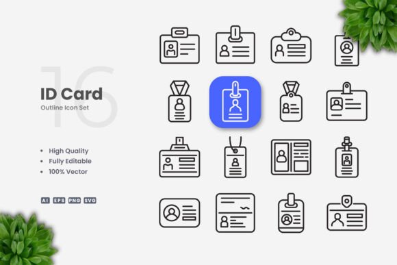 Id Card Icons: Simple, Clean, and Versatile