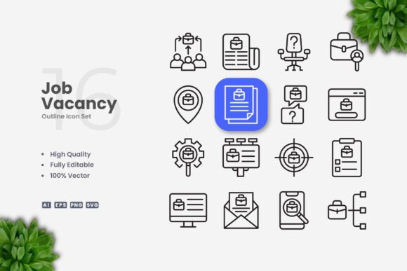 Job Vacancy Icon Design: A Simple and Clean Solution for Modern Visual Communication