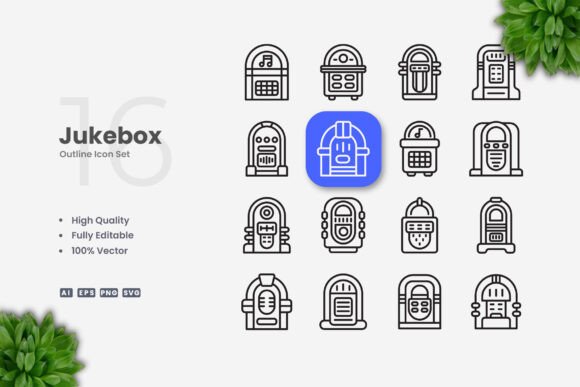 Jukebox Icons: Simple, Clean, and Perfect for Every Project