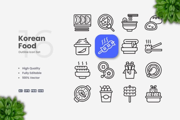 Korean Food Icons: Strategic Design for Modern Communication