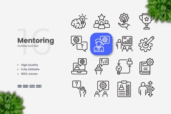 Mentoring Icons: Simple, Clean, and Versatile