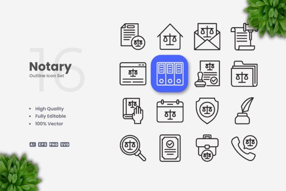 Notary Icons: A Versatile Design Solution for Digital and Print Media