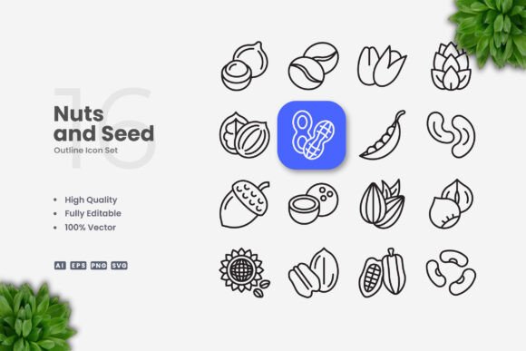 Nuts and Seed Icons: A Versatile Design Solution for Modern Projects