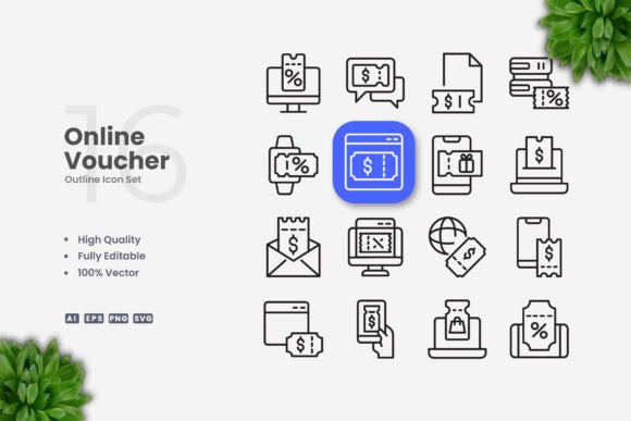 Online Voucher Icons: A Versatile Design Solution for Modern Creatives