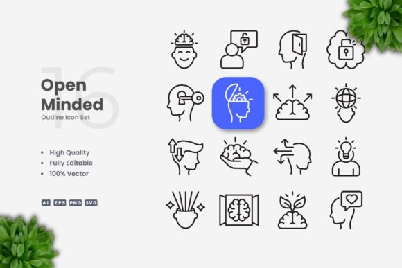 Open Minded Icons: A Versatile Design Solution for Modern Creatives